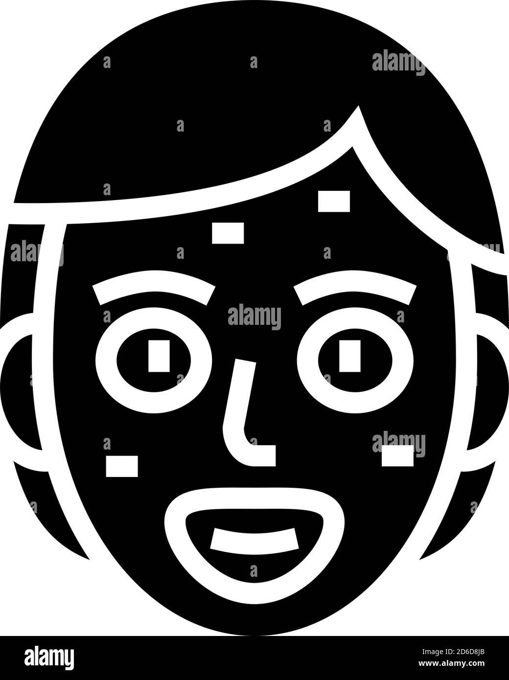 facial cream mask glyph icon vector illustration Stock Vector Image ...