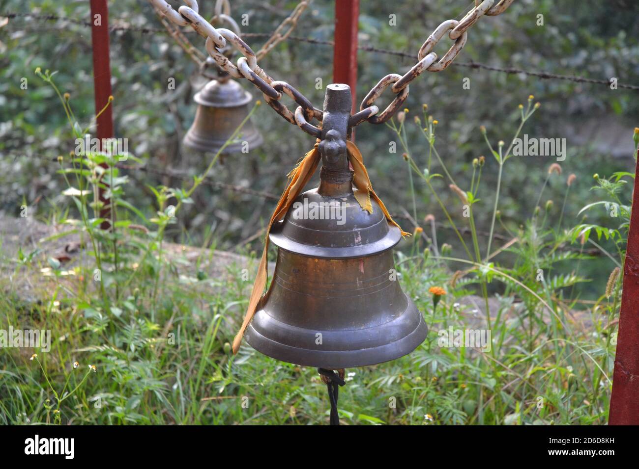 Bells outside of the temple Stock Photo - Alamy