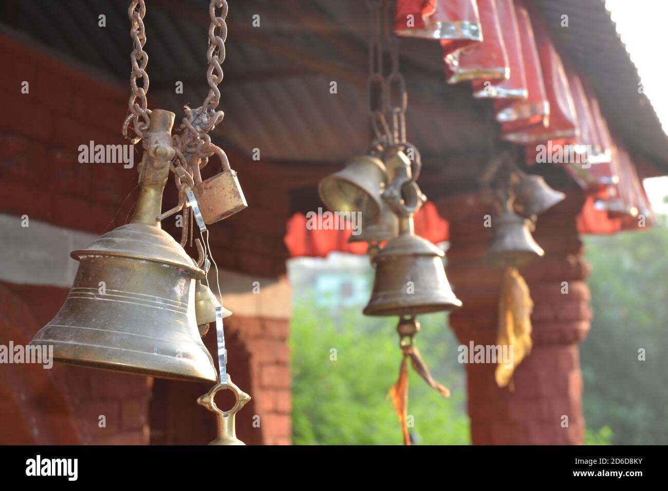 Bells outside of the temple Stock Photo
