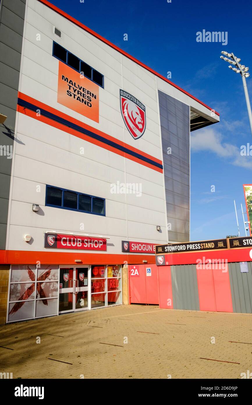 Gloucester's Kingsholm rugby ground Stock Photo