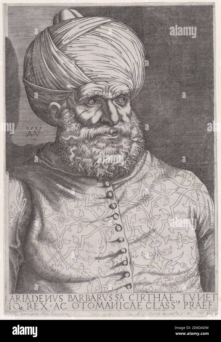 Portrait of Barbarossa, 1535. Stock Photo