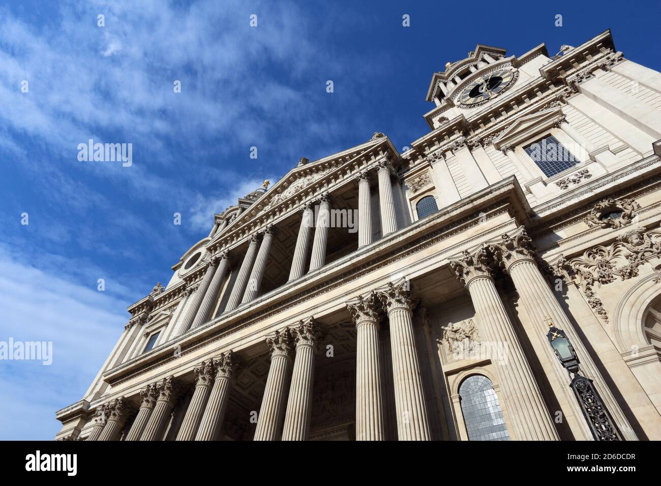 London, UK. Saint Paul's Cathedral facade architecture. London landmark. Stock Photo