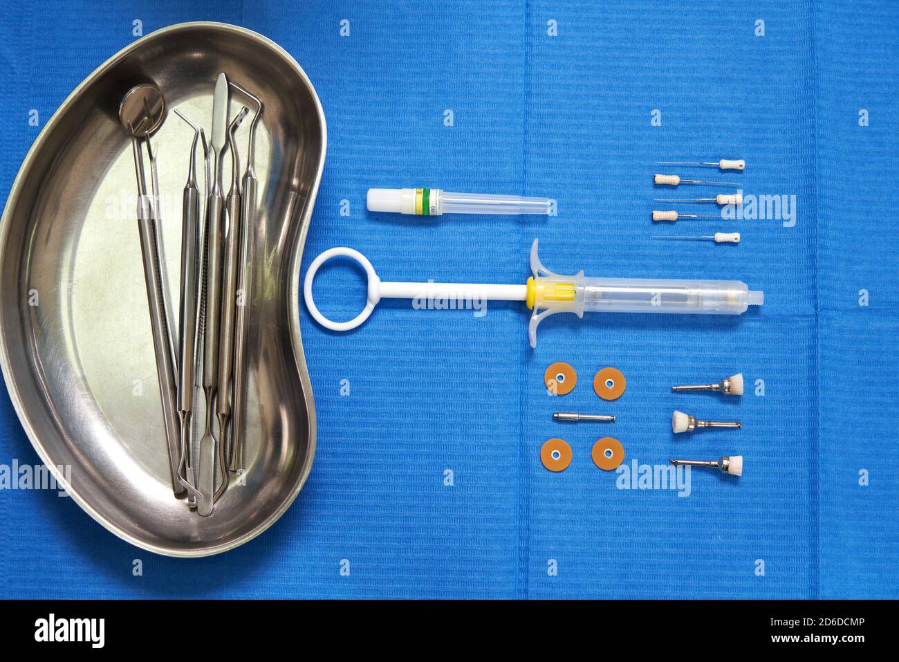 Set of dental instruments in sterile sealed packaging Stock Photo Alamy
