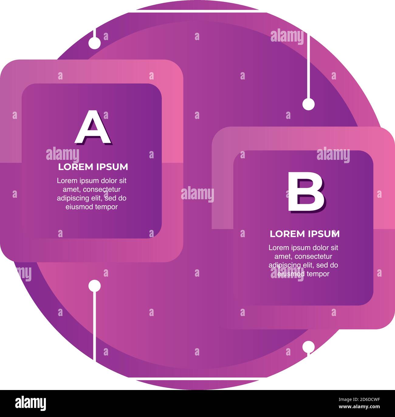 business infographic process with square template design vector ...