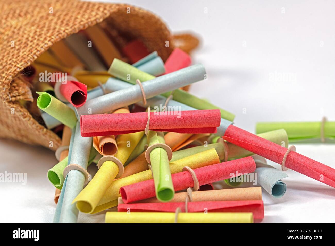 Many colorful lottery tickets in close up Stock Photo