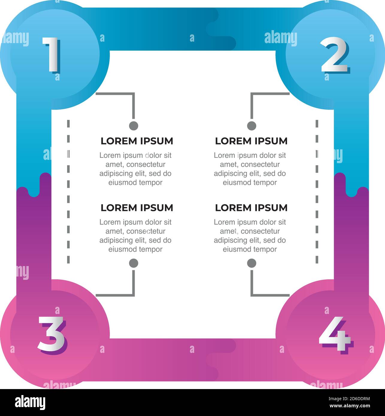 presentation business infographic template with 4 options vector ...