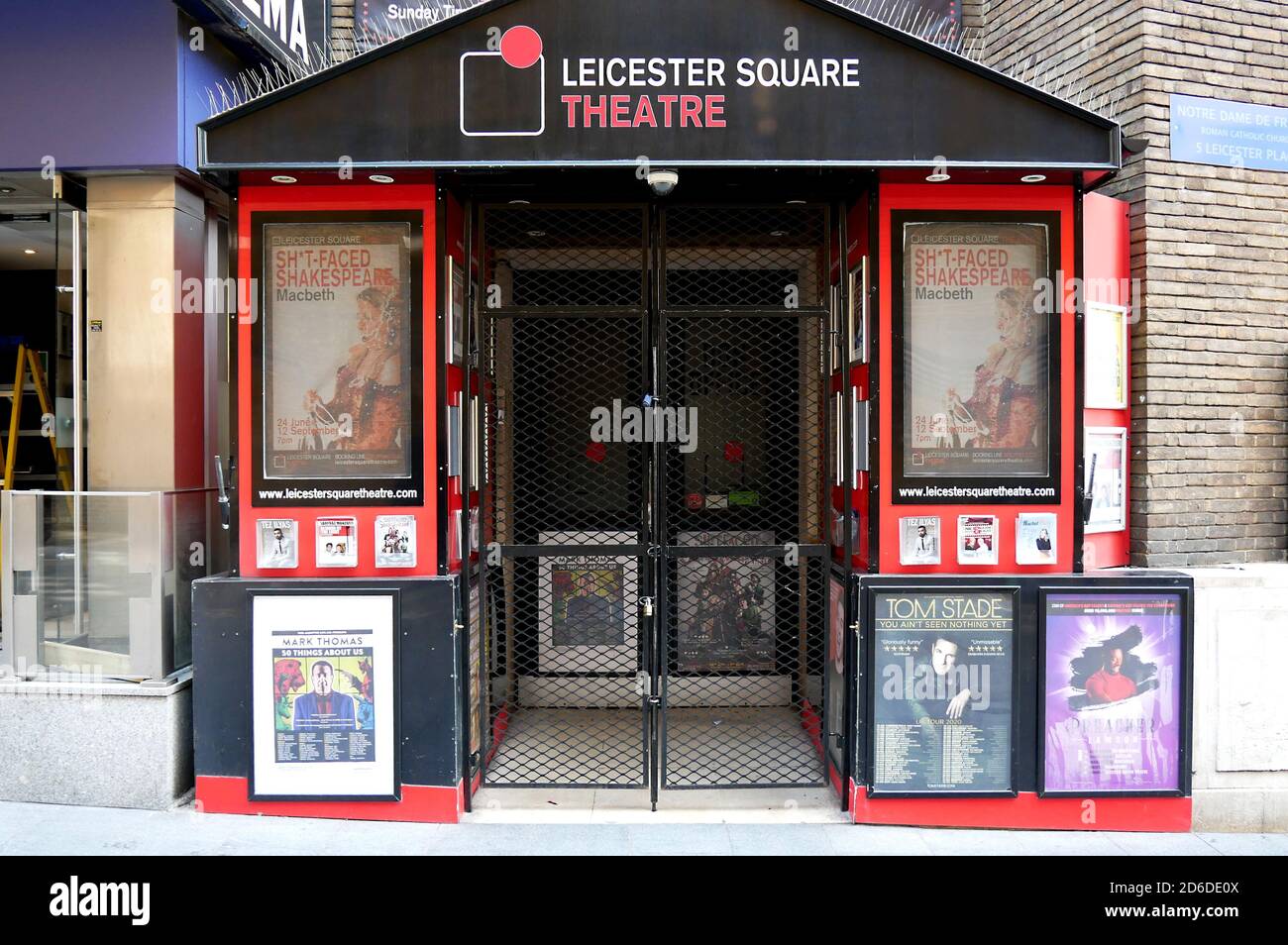 A closed Leicester Square Theatre the day after Prime Minister Boris Johnson put the UK in lockdown to help curb the spread of the coronavirus forcing Stock Photo