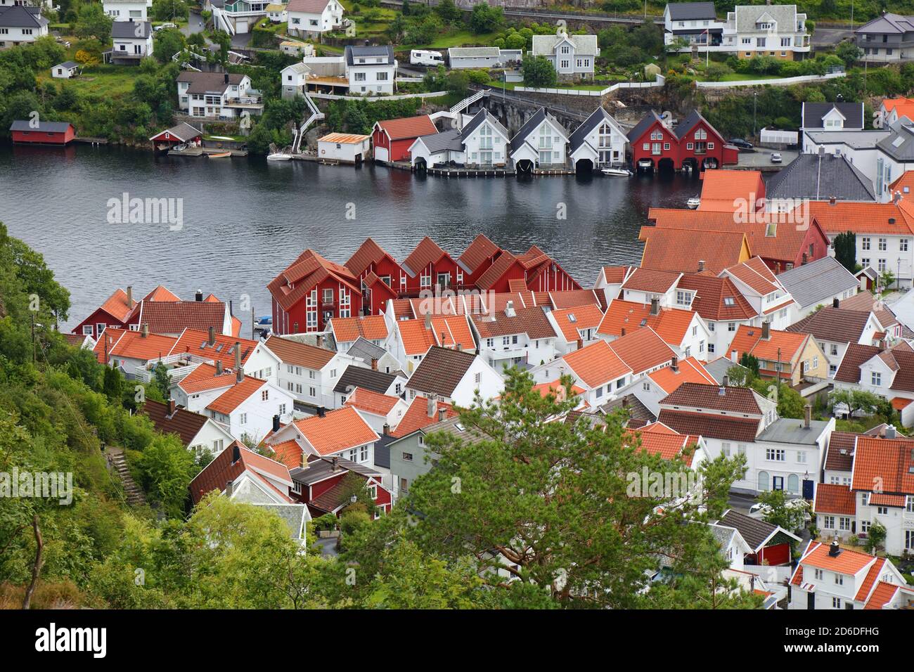 Flekkefjord harbor town in Vest-Agder county of Norway Stock Photo - Alamy