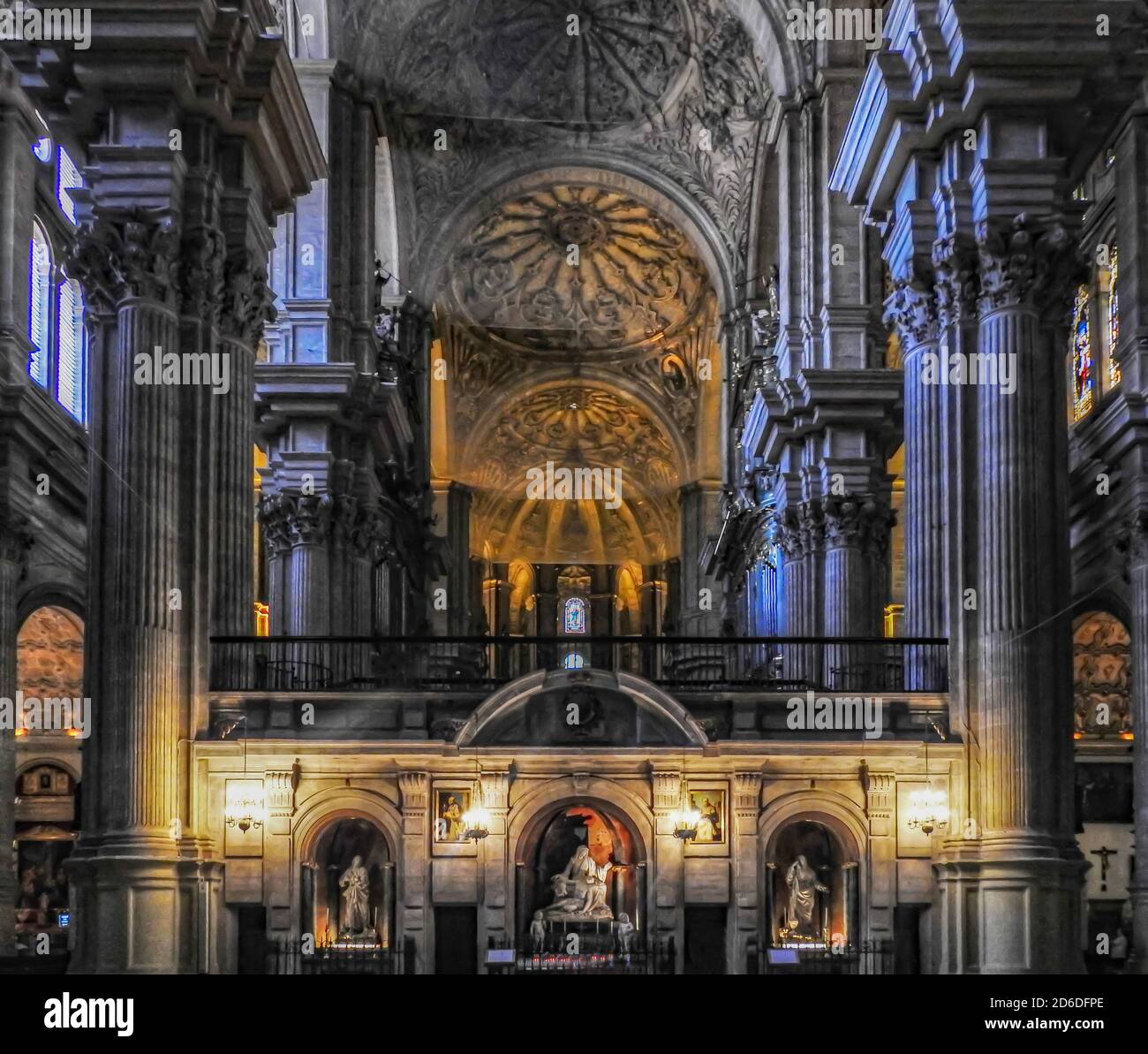Inside the Catedral de la Encarnación de Málaga in Spain Stock Photo