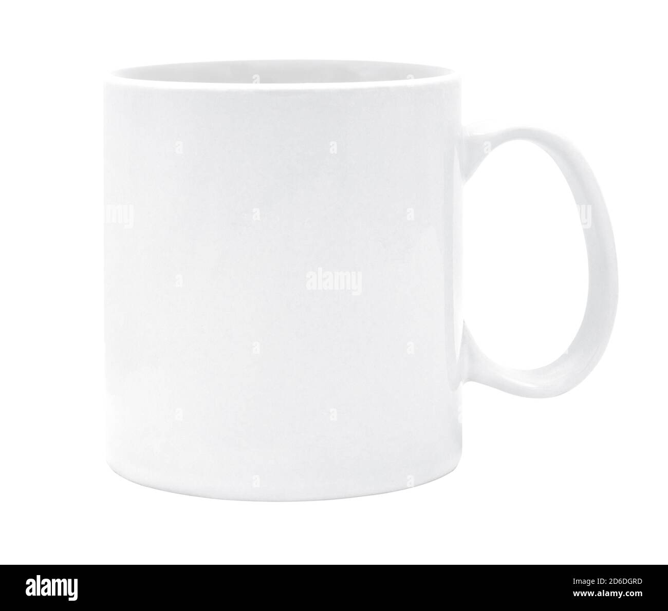 White ceramic mug isolated on white background with clipping path Stock Photo