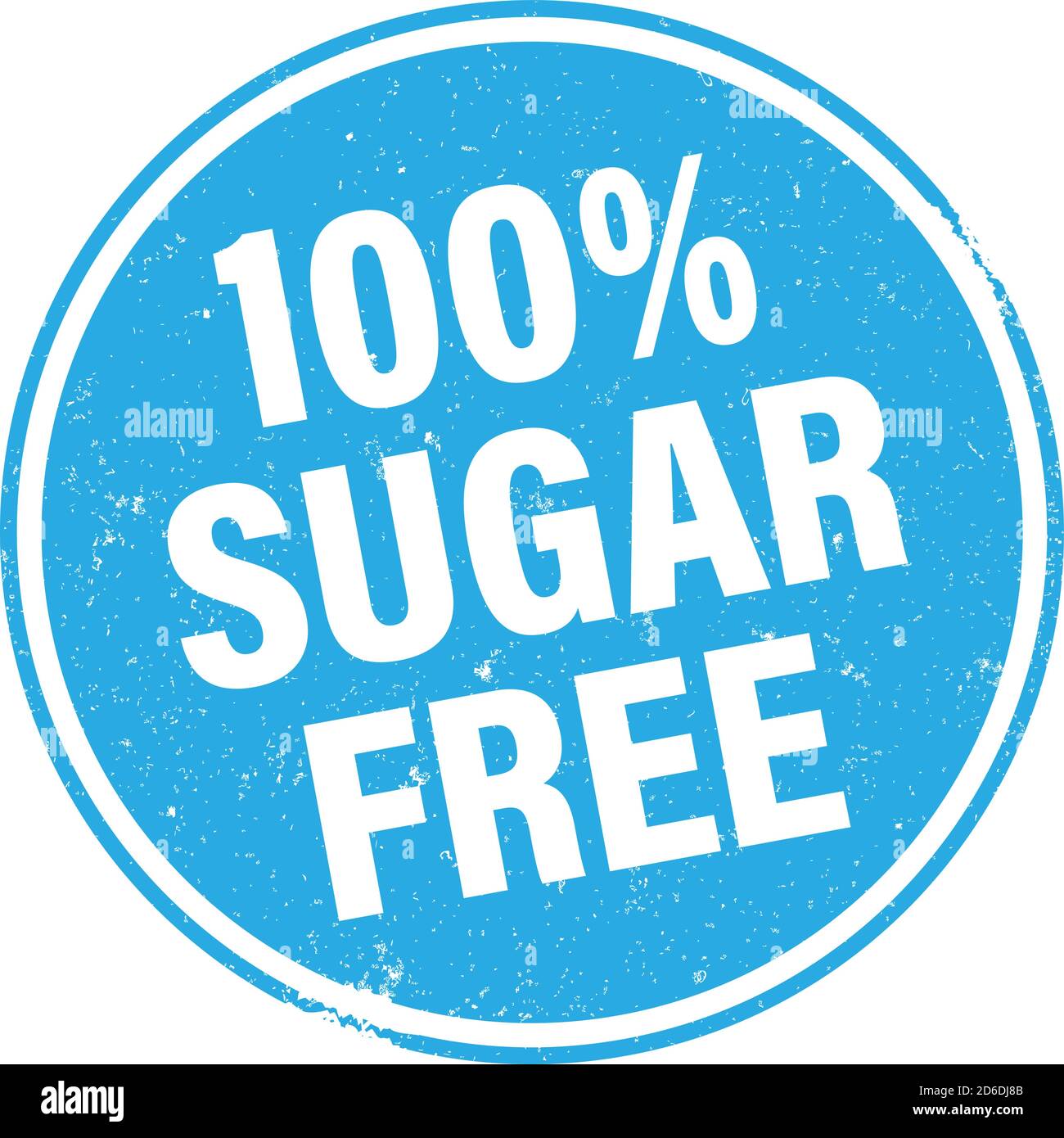 grungy 100 percent SUGAR FREE stamp or sign vector illustration Stock Vector