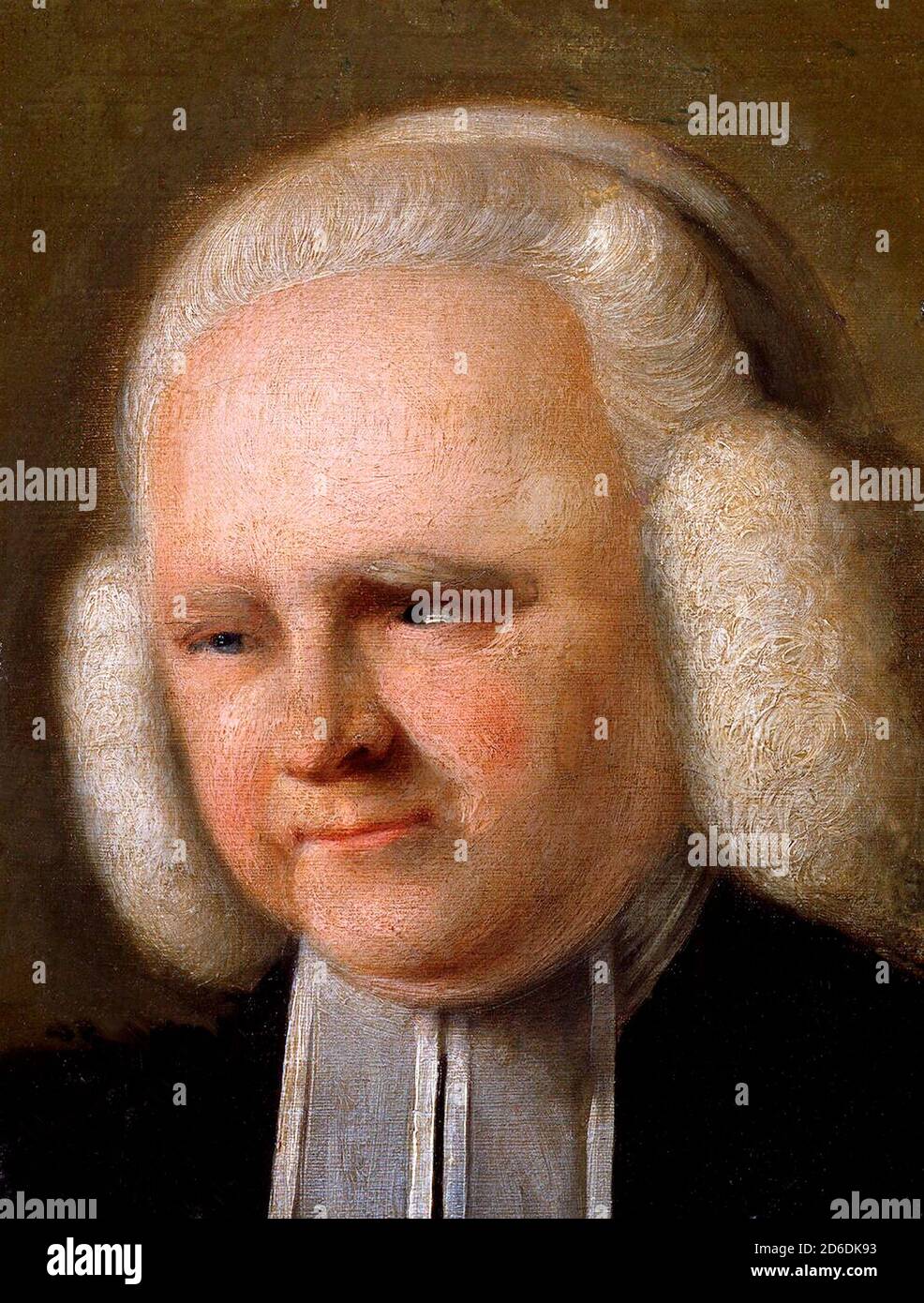 George Whitefield. Portrait of the English Anglican cleric, Reverend George Whitefield (1714-1770), John Russell, 1770. Whitefield was one of the founders of Methodism and the evangelical movement. Stock Photo