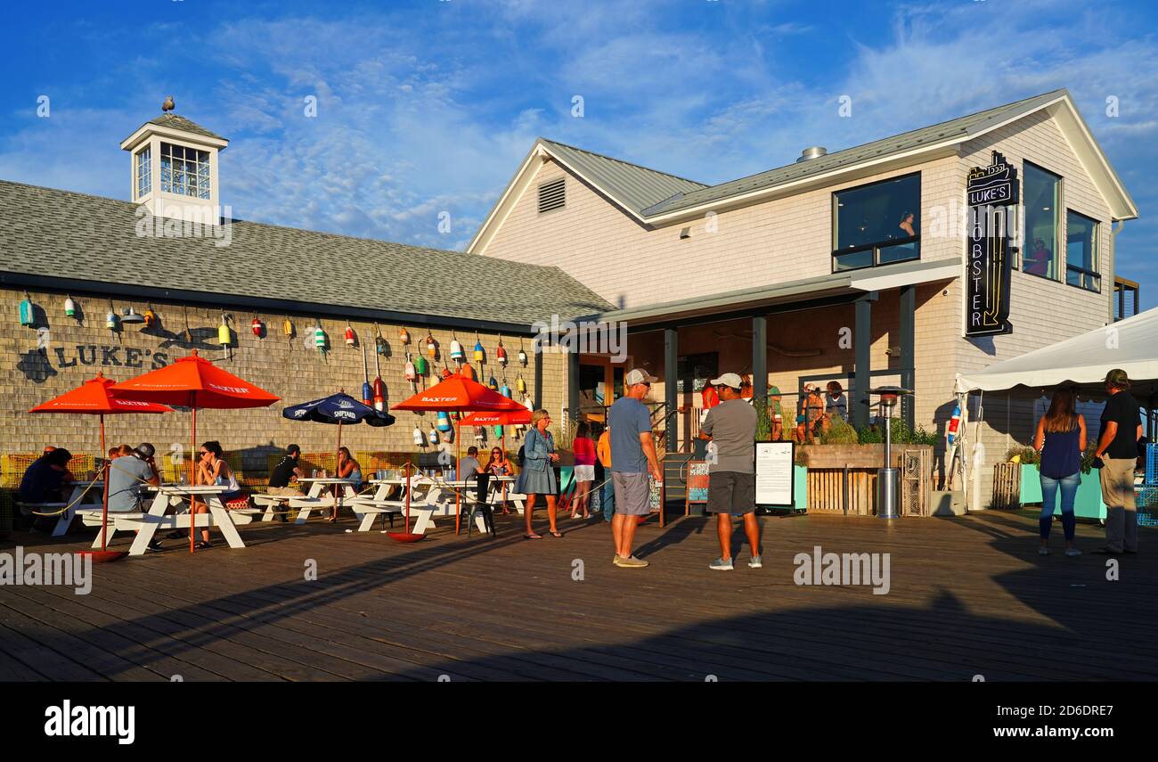 PORTLAND, ME 7 AUG 2020 View of the Luke’s Lobster shack restaurant