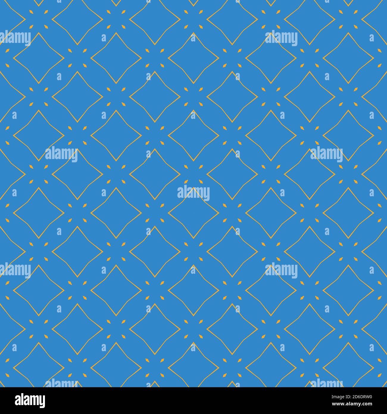 Vector seamless pattern texture background with geometric shapes, colored in blue and orange colors. Stock Vector
