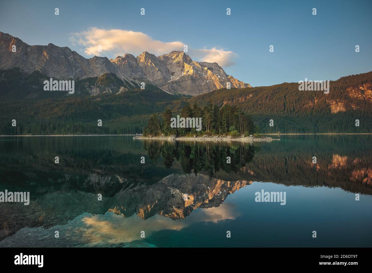 Zugspitze reflecting in eibsee hi-res stock photography and images - Alamy