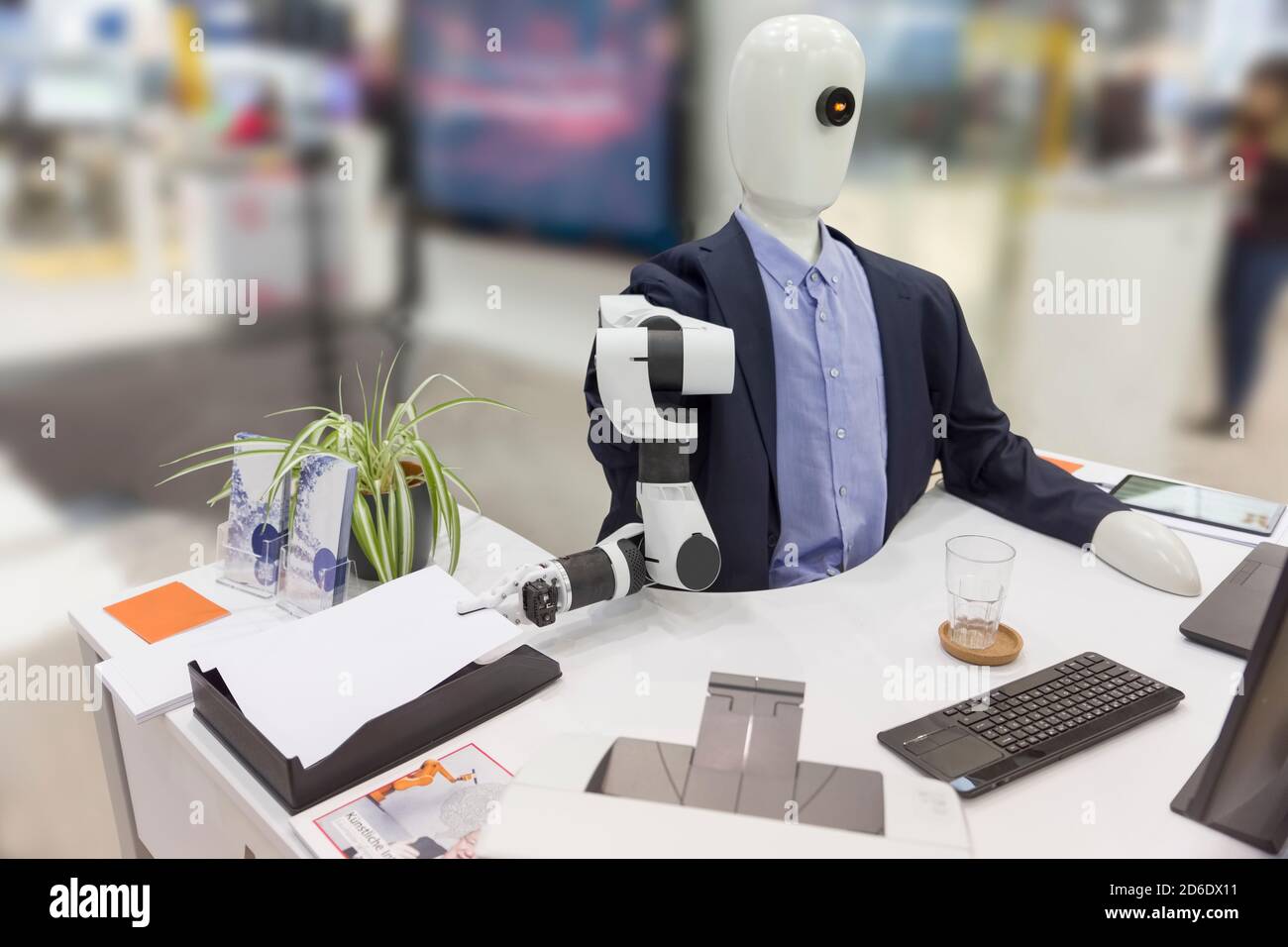Robot in the office Stock Photo Alamy