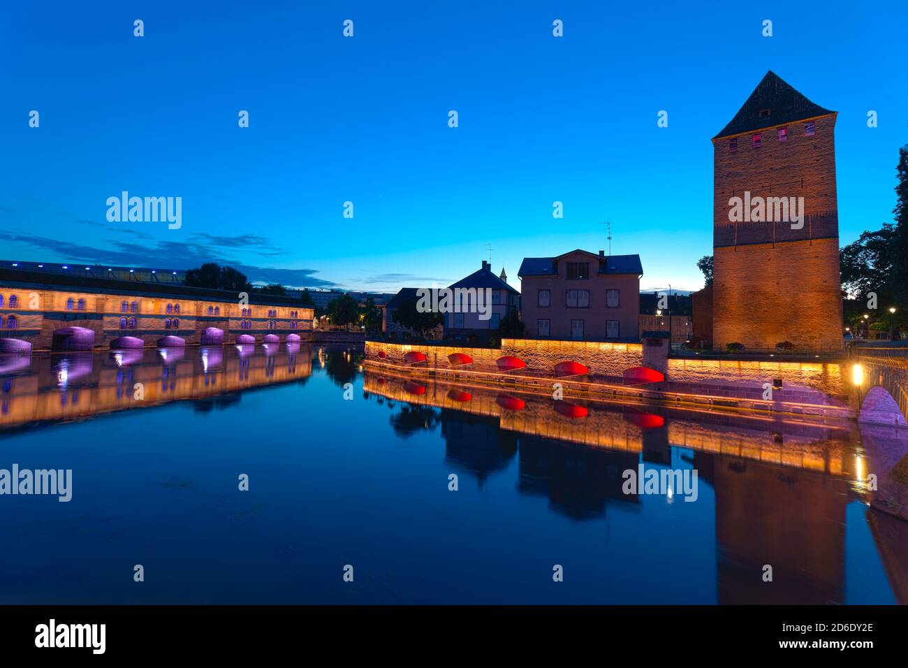 Vauban dam (Barrage Vauban) in Strasbourg, France Stock Photo