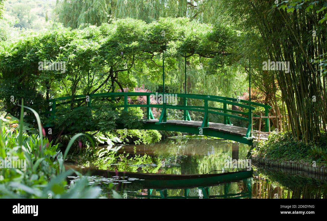 A park by the painter, Claude in Giverny, France, Normandy Stock
