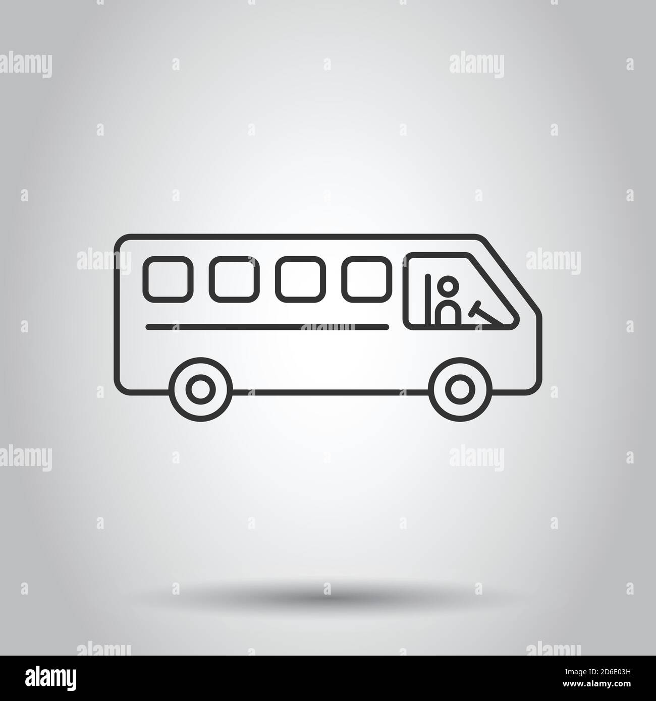 Bus icon in flat style. Coach vector illustration on white isolated ...