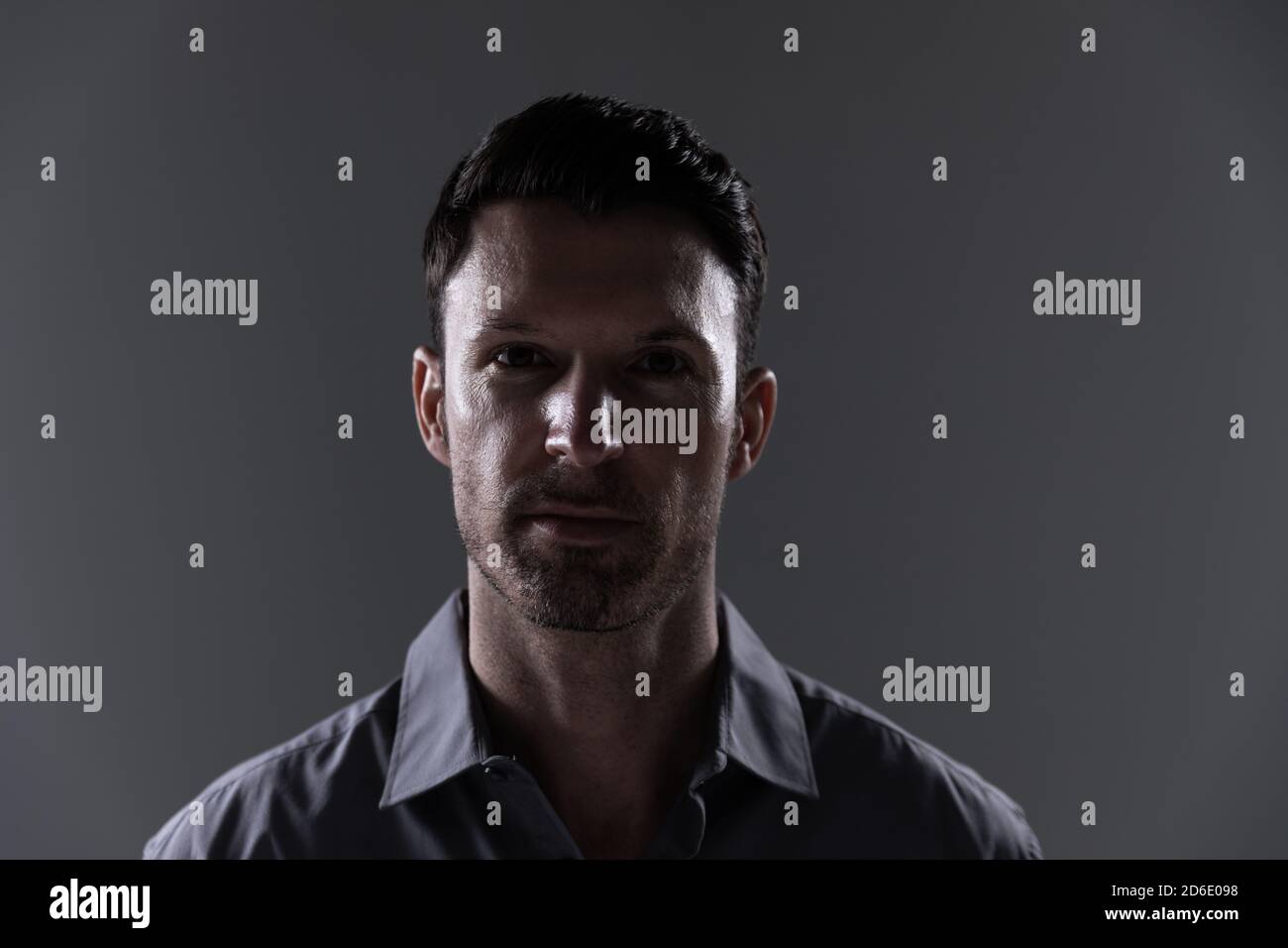 Grey hair young man hires stock photography and images Alamy