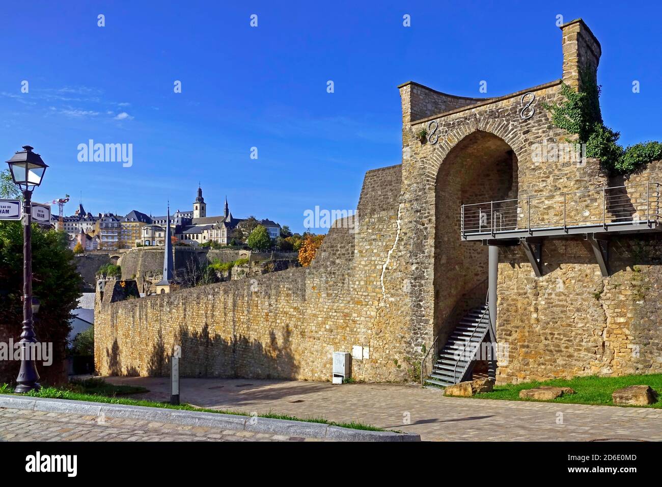 Former city fortifications on the Plateau du Rham, Luxembourg City ...