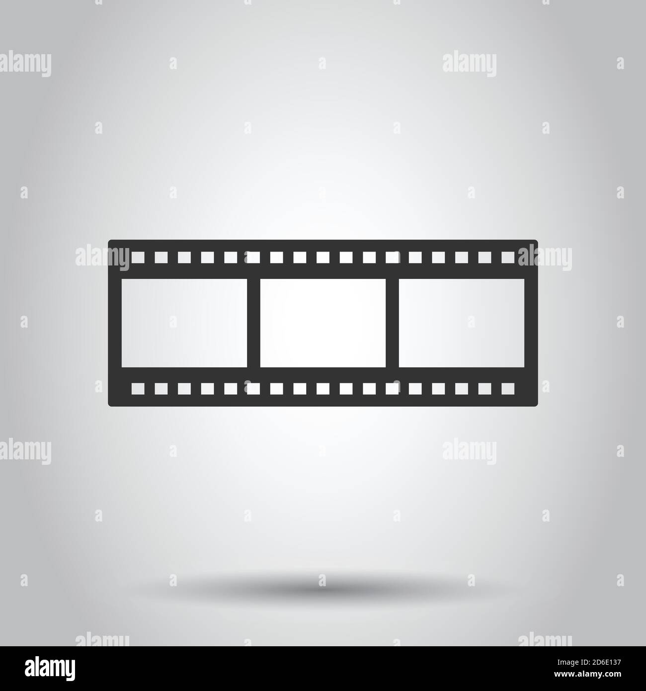 Film icon in flat style. Movie vector illustration on white isolated ...