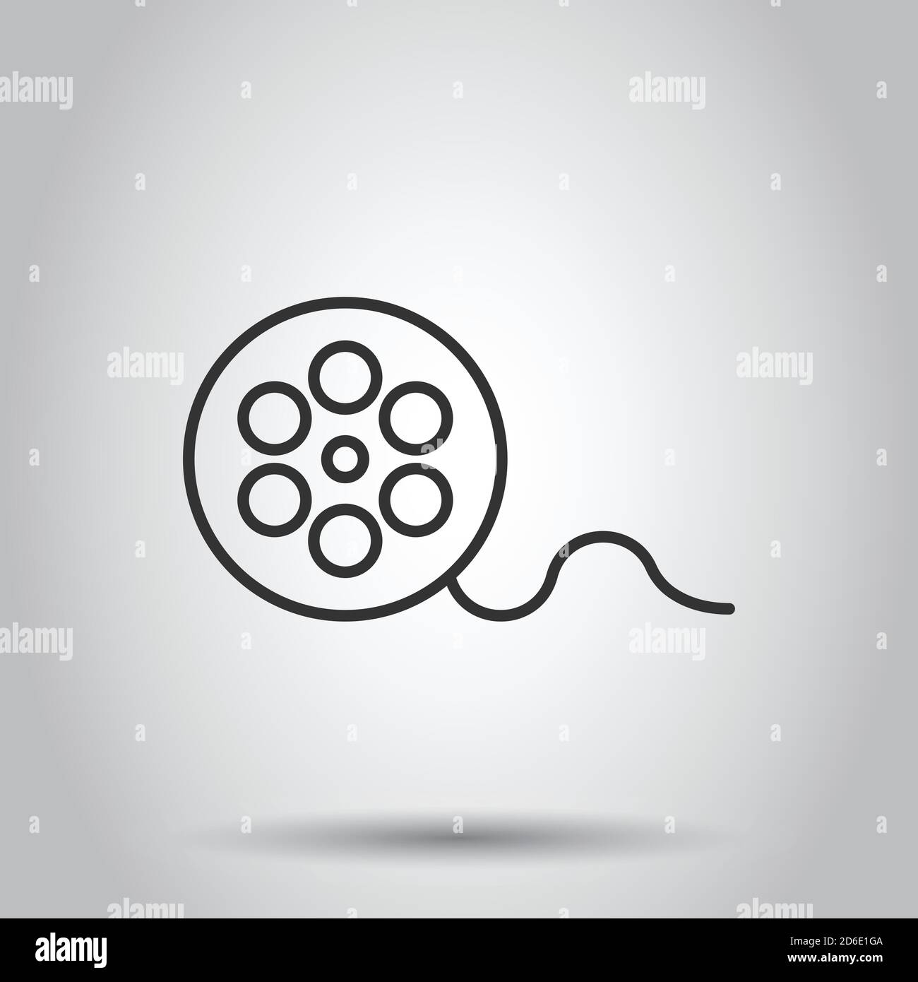 Film icon in flat style. Movie vector illustration on white isolated ...