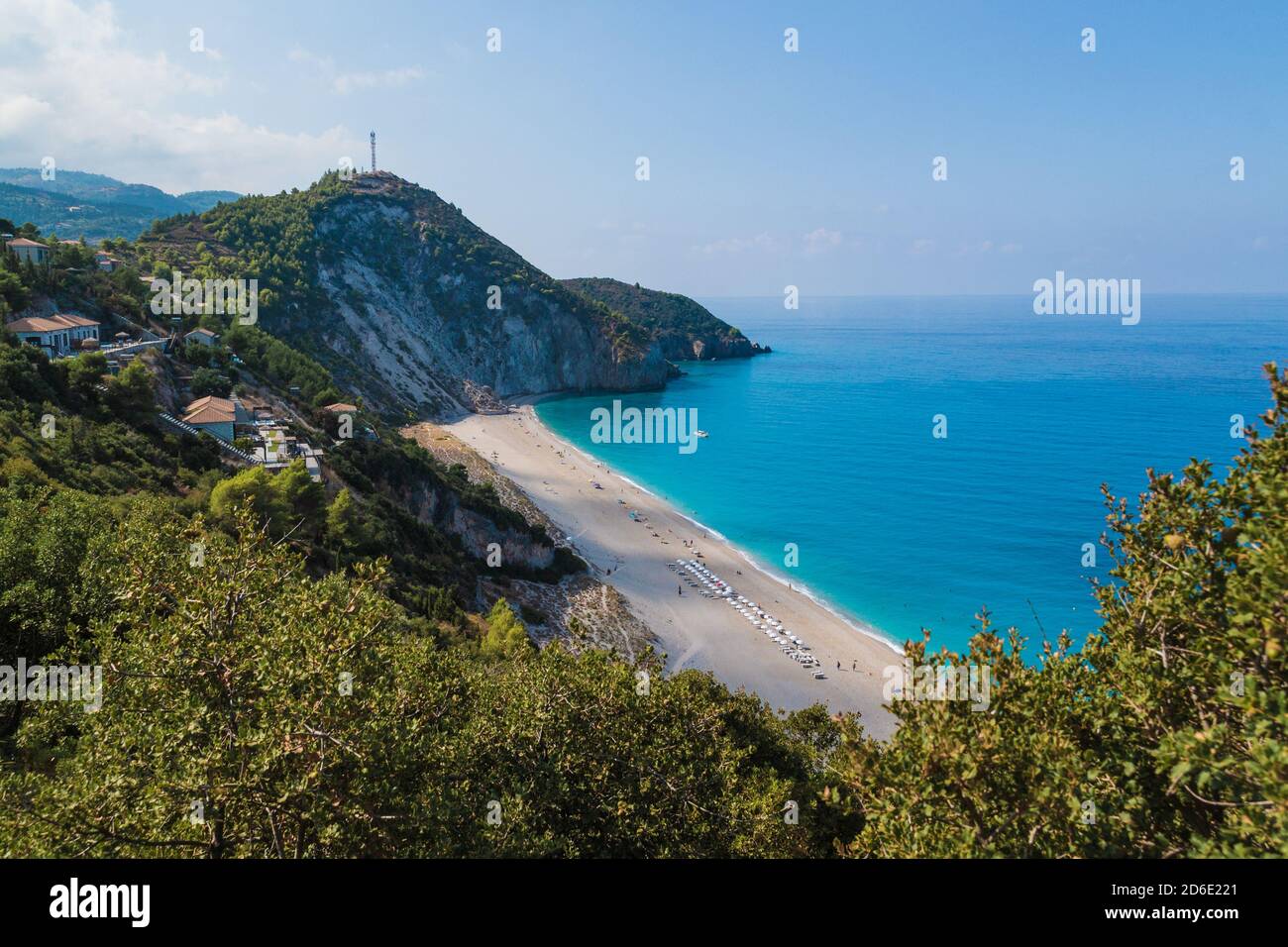 Milos beach on Lefkada island, Greece. Agios Nikitas. Ionian Islands. Summer time. Stock Photo