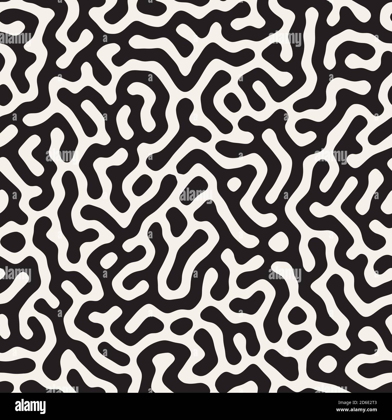 Vector seamless pattern. Monochrome organic shapes texture. Abstract ...