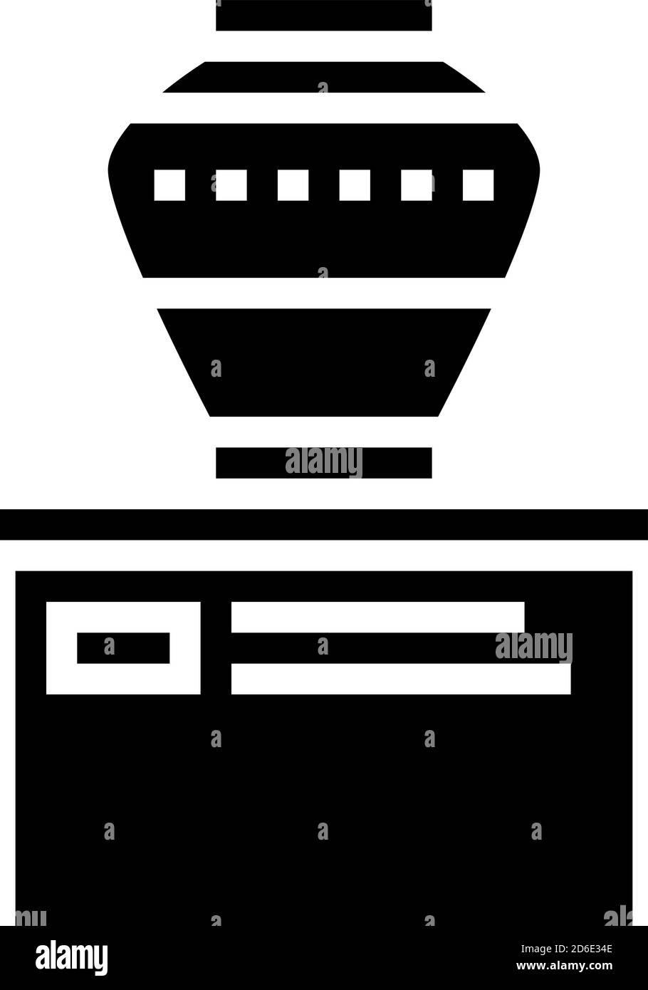 amphora vase exhibit glyph icon vector illustration Stock Vector Image ...
