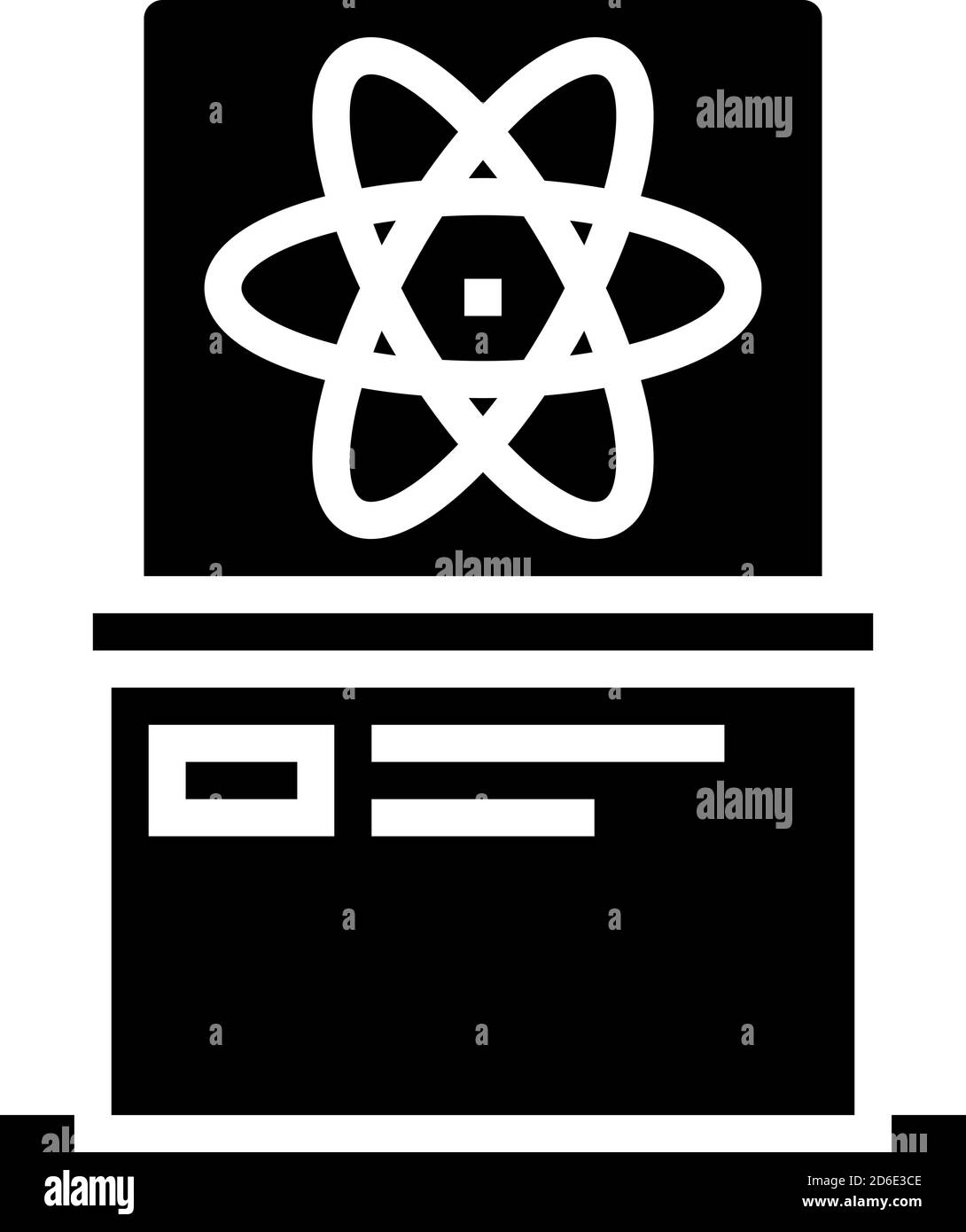 science exhibit glyph icon vector black illustration Stock Vector Image ...