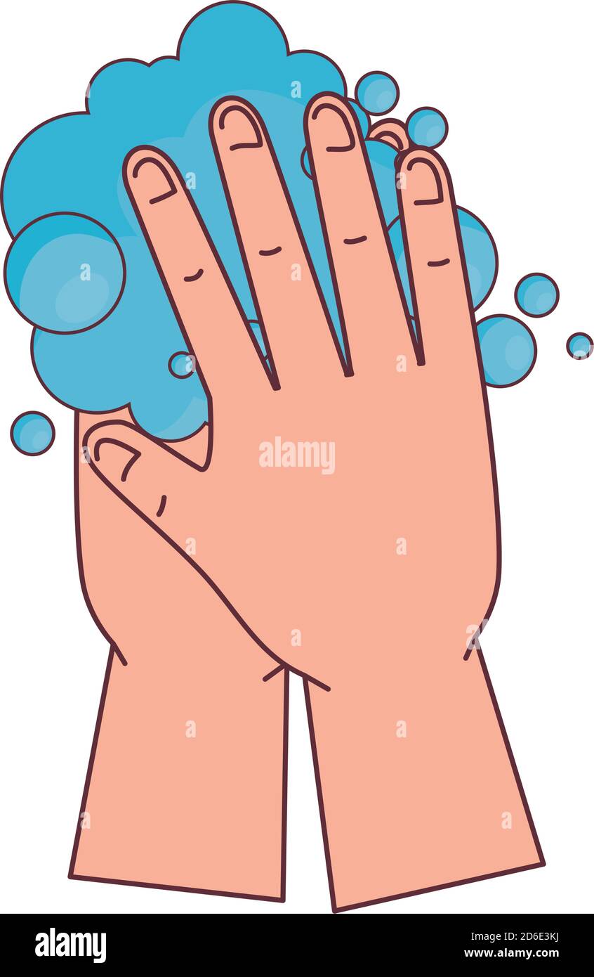 hands washing with bubbles vector design Stock Vector Image &amp; Art - Alamy