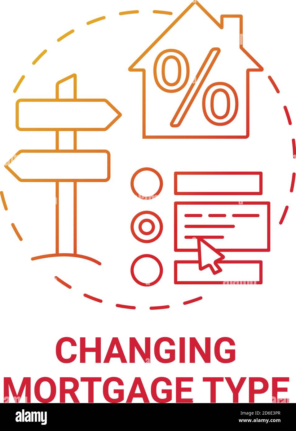 Changing mortgage type concept icon Stock Vector Image & Art - Alamy