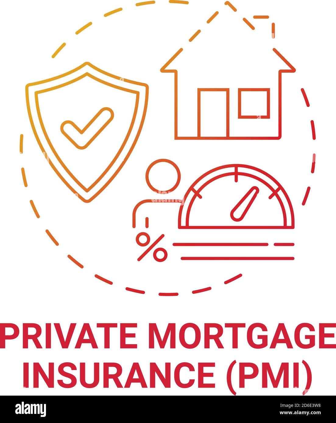 Private mortgage insurance concept icon Stock Vector