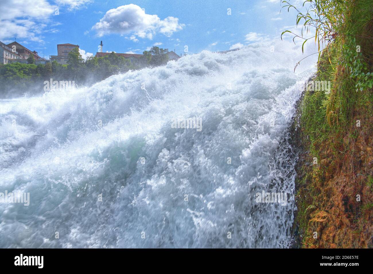 Rhine Falls near Schaffhausen, Laufen-Uhwiesen, Rhine, Rhine Valley, Canton Schaffhausen, Switzerland Stock Photo
