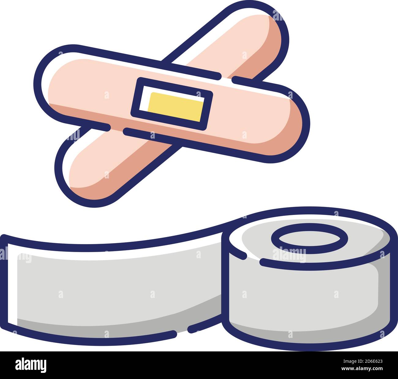 Plasters and medical tape RGB color icon Stock Vector Image & Art Alamy