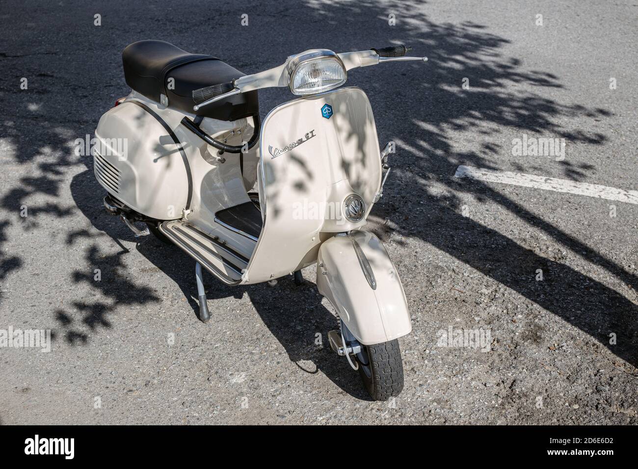 Galicia Spain October 15 Old Vespa Gt 125 Motorbike Of The 60s On The Street Stock Photo Alamy