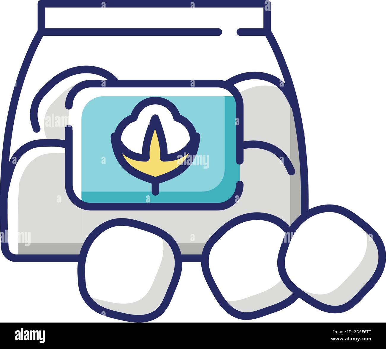 Cotton balls RGB color icon Stock Vector Image & Art Alamy