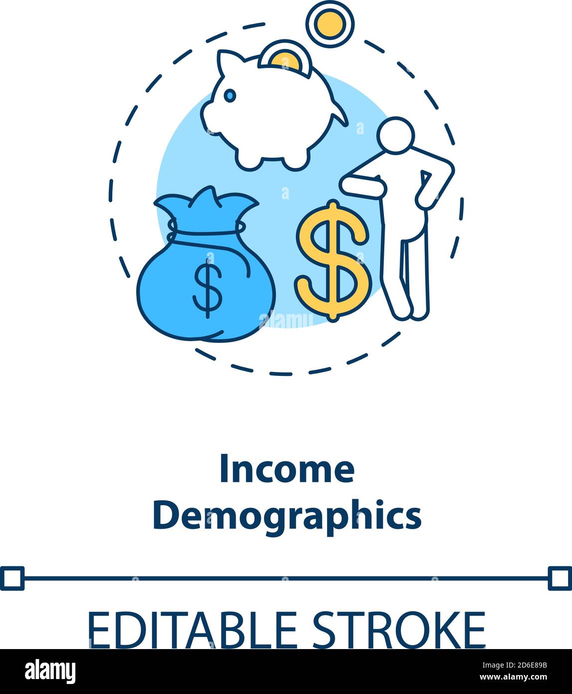 Income demographics concept icon Stock Vector Image & Art - Alamy