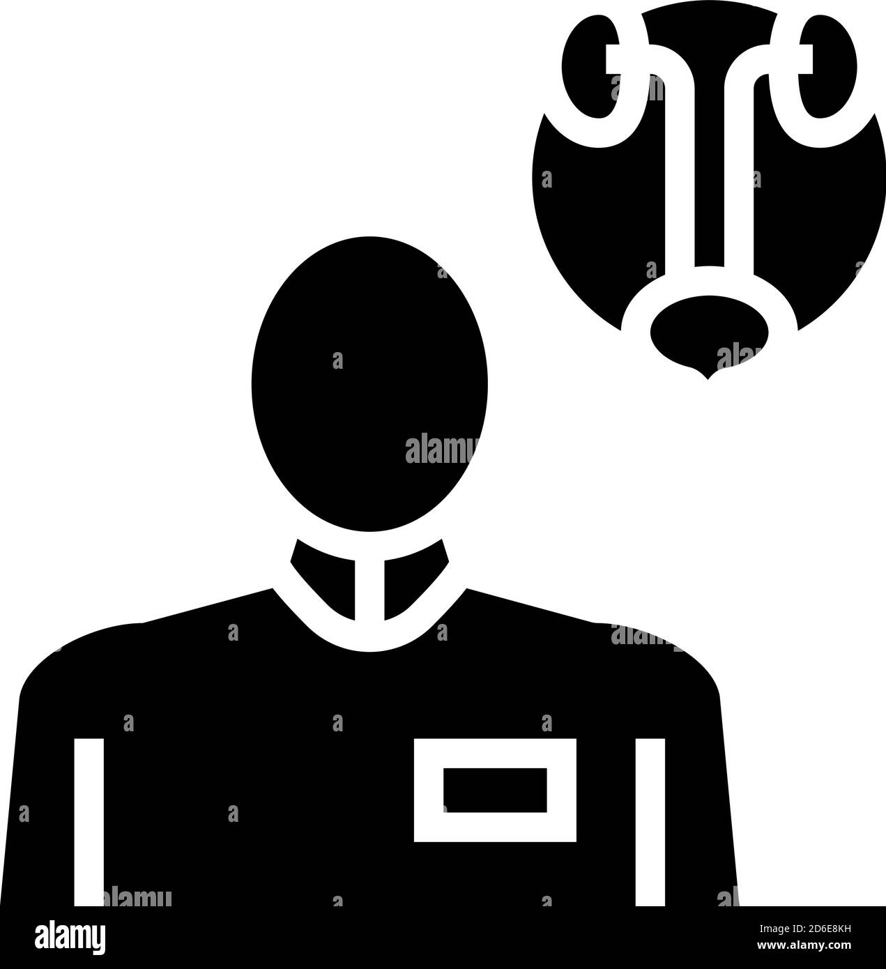 urology medical specialist glyph icon vector illustration Stock Vector ...