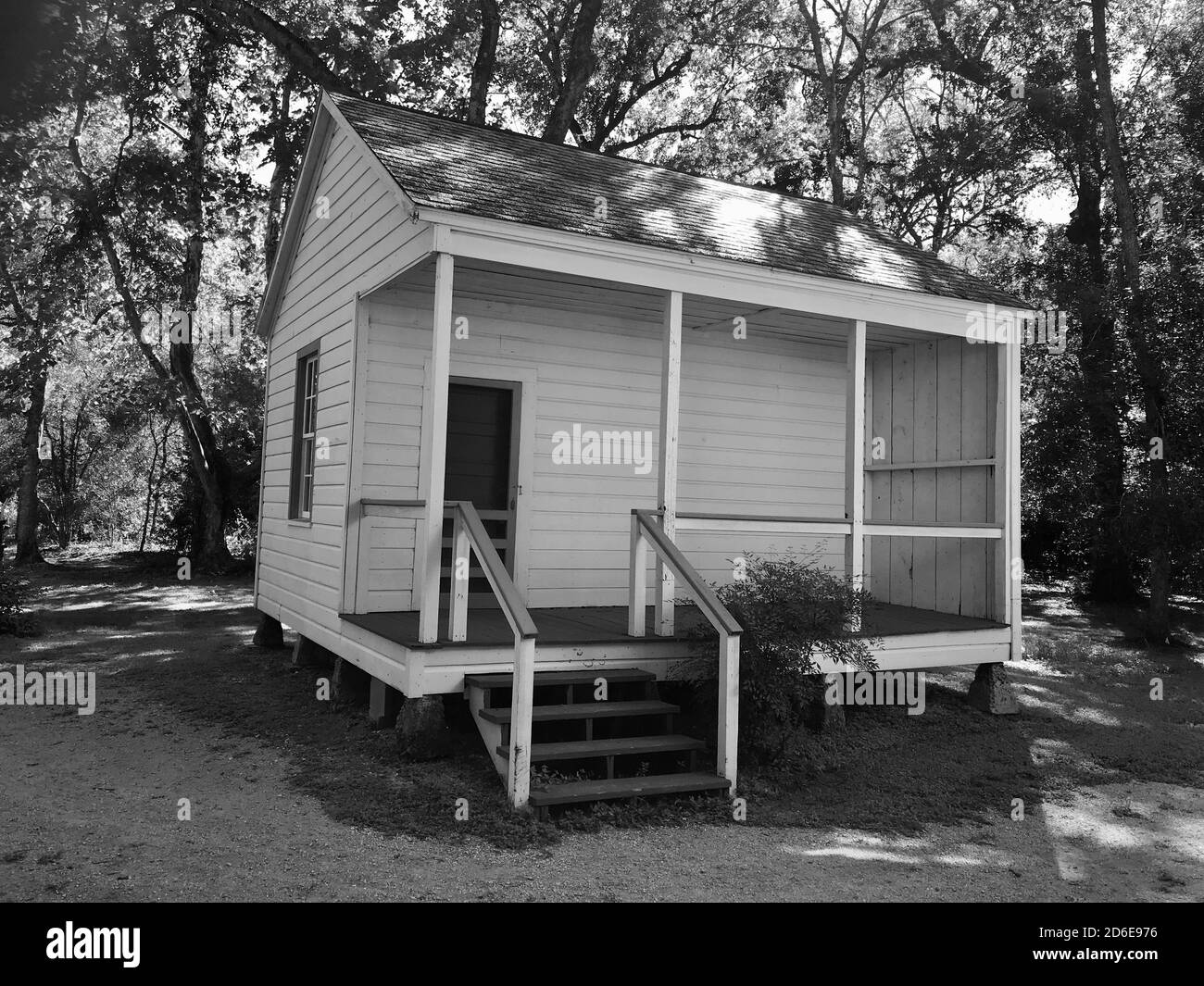 Elmer Kleb's guest cottage at Kleb Woods Nature Preserve in Tomball Texas Stock Photo