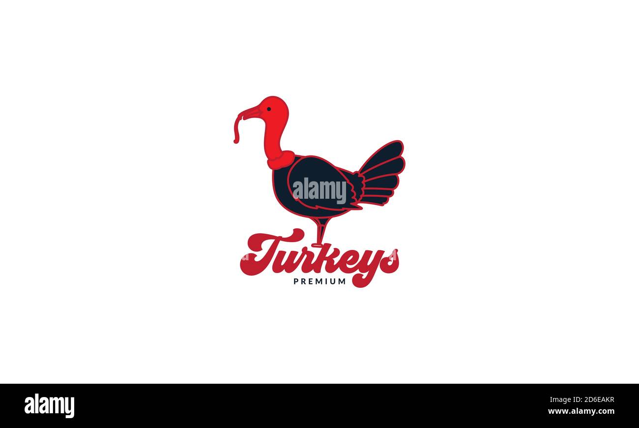 bird turkeys colorful logo vector illustration design Stock Vector