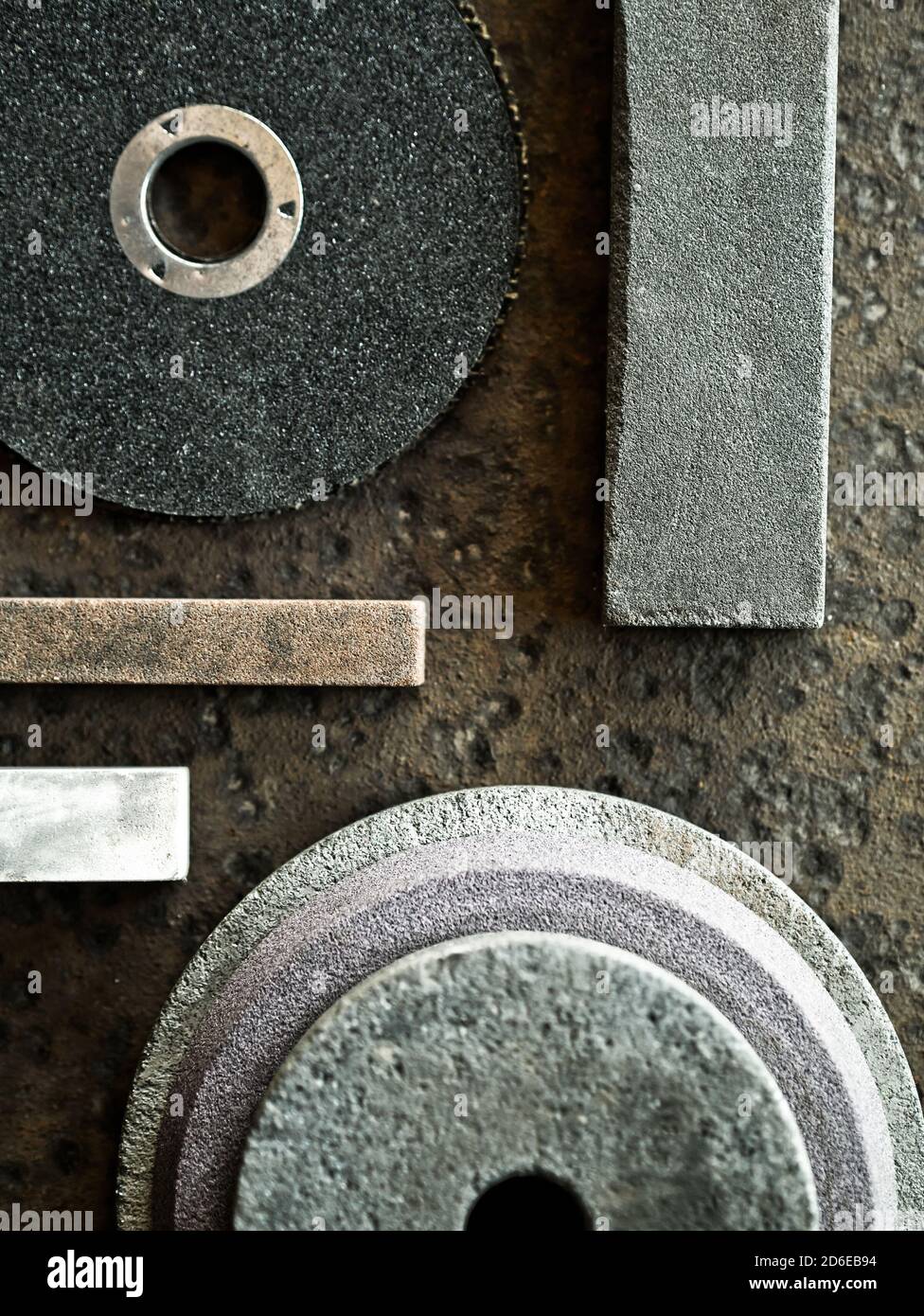 Various grinding and sharpening stones and tools Stock Photo Alamy