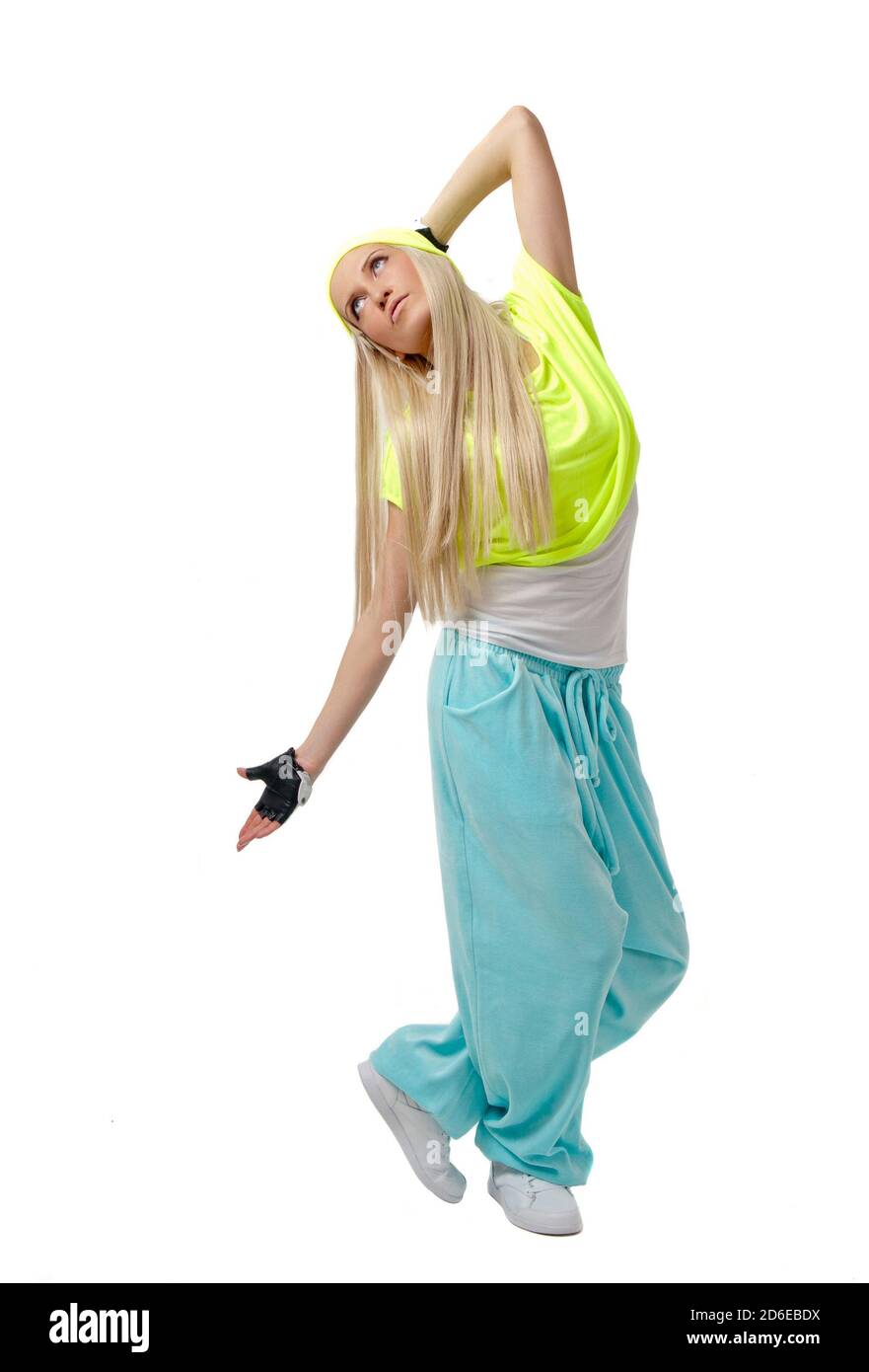 Female hip hop dancer in motion Stock Photo