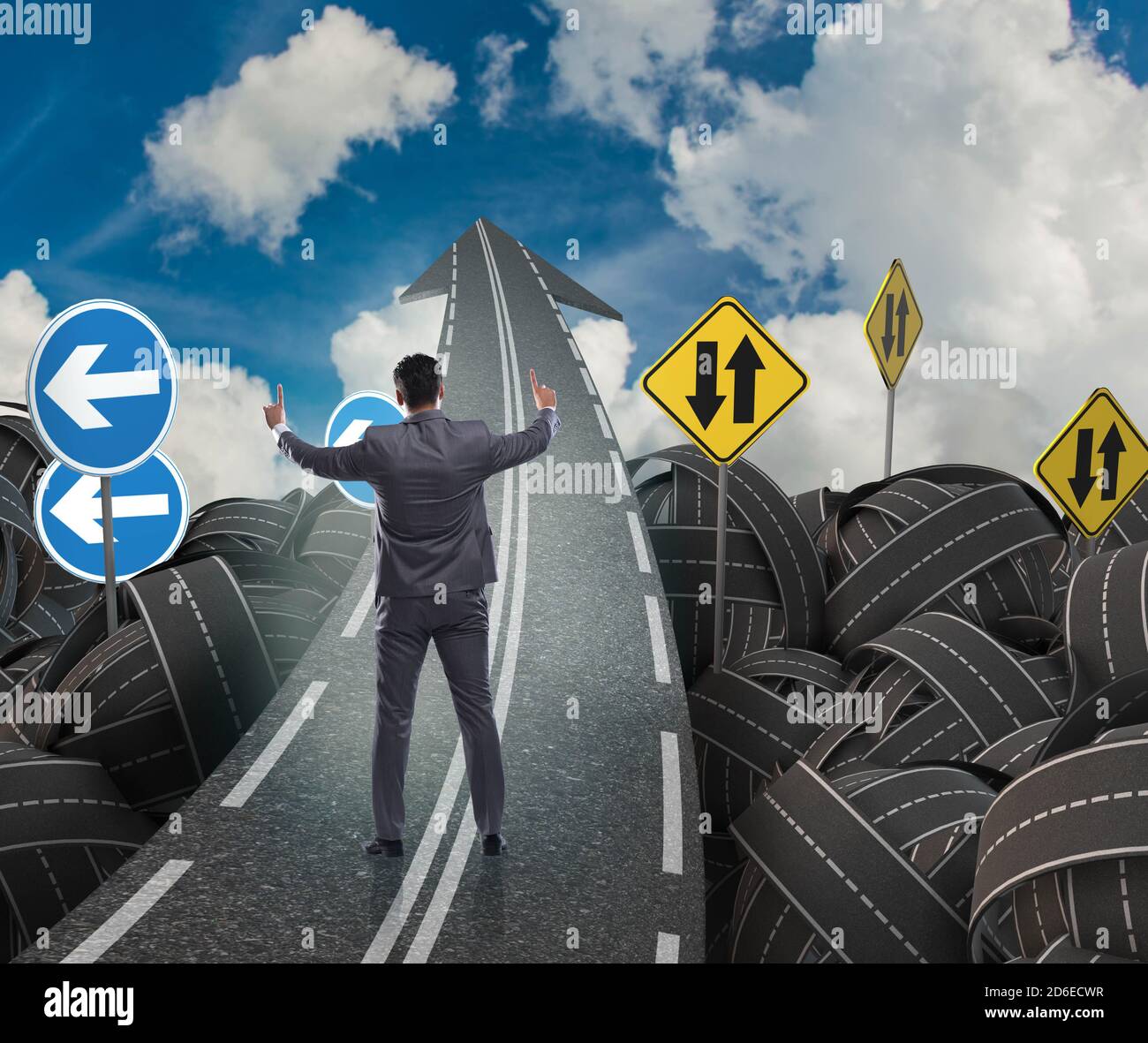 Crossroads Question Arrow left question mark hi-res stock photography and images - Alamy