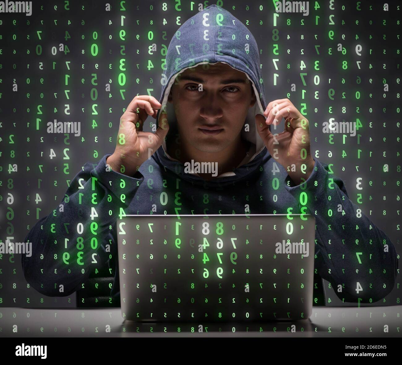 The young hacker in data security concept Stock Photo - Alamy