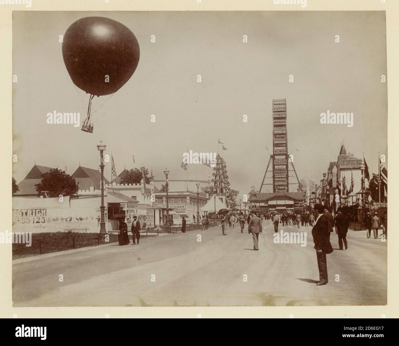 View of the Midway Plaisance at the World's Columbian Exposition