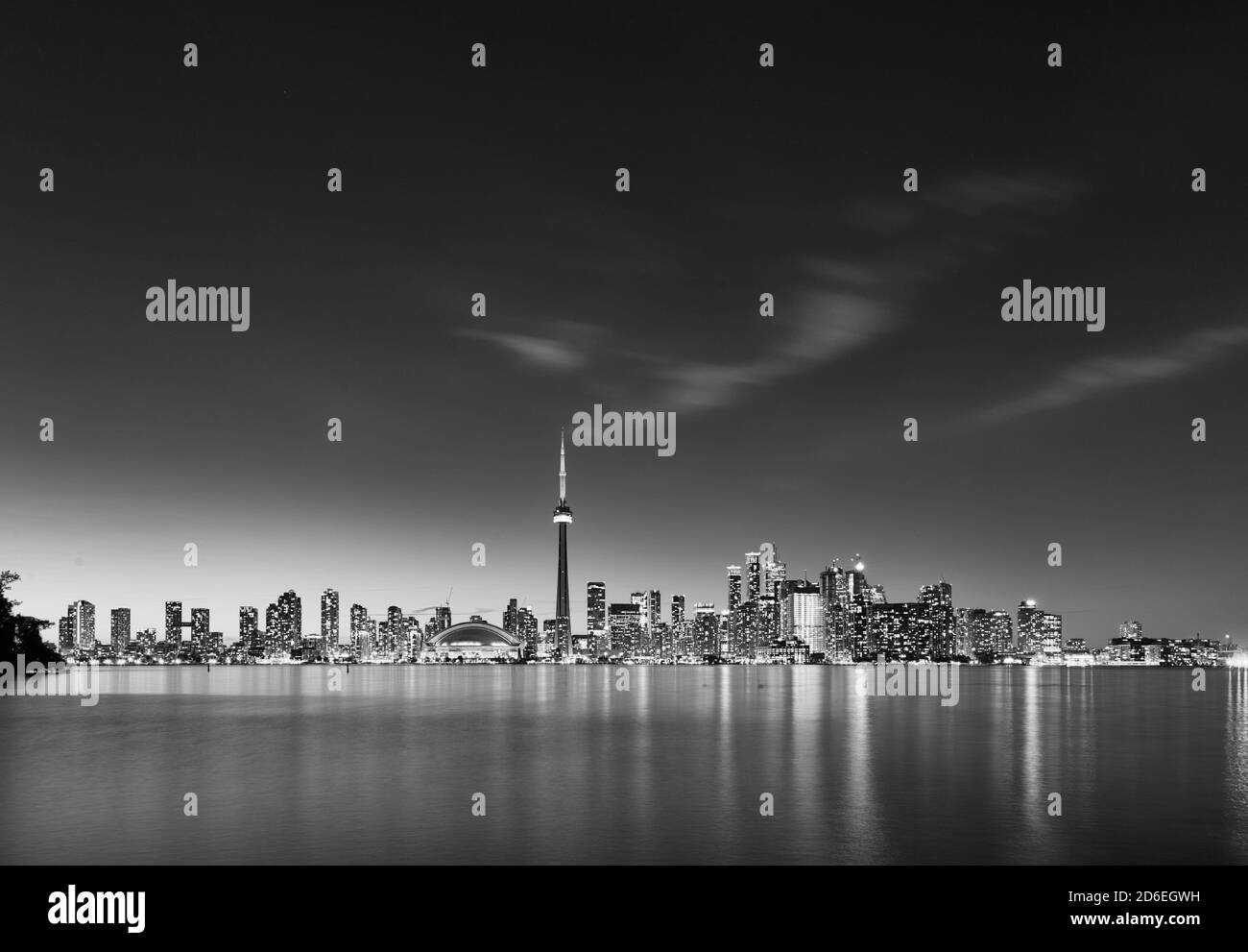 a Mono chromatic version of Toronto skyline. Stock Photo