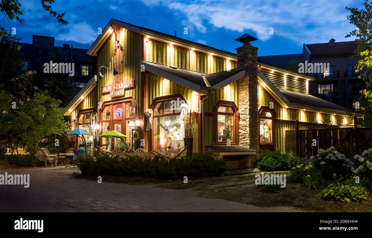 Olde station store at Blue mountain village Stock Photo Alamy