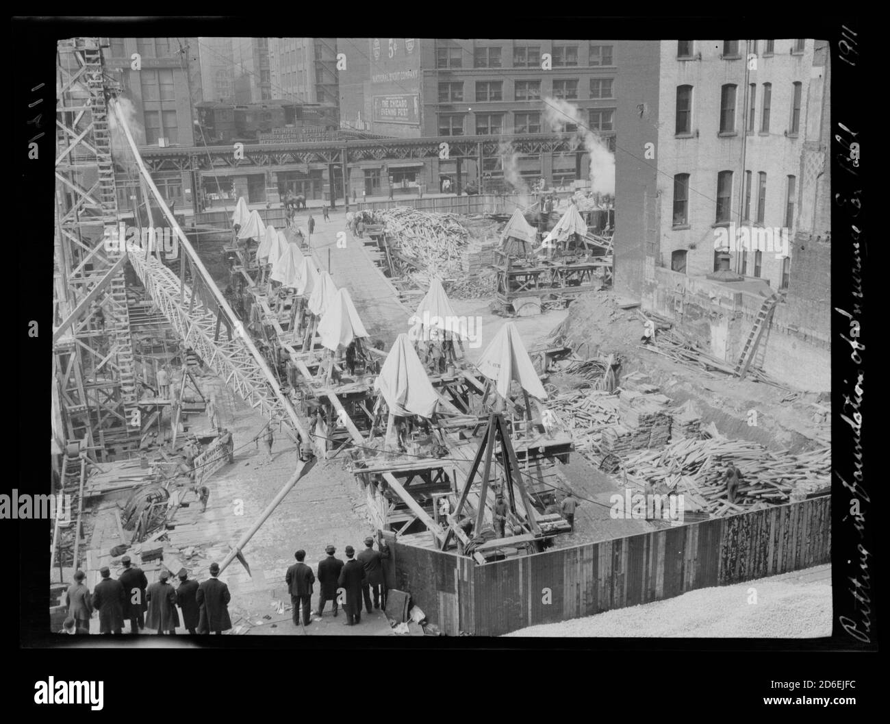 Construction of the Insurance Exchange Building, Chicago, Illinois